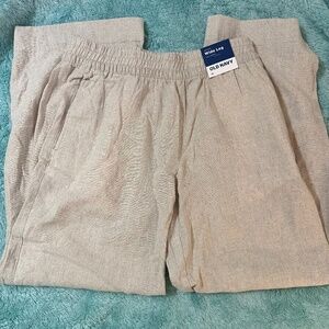 Old Navy Cream Linen Pants